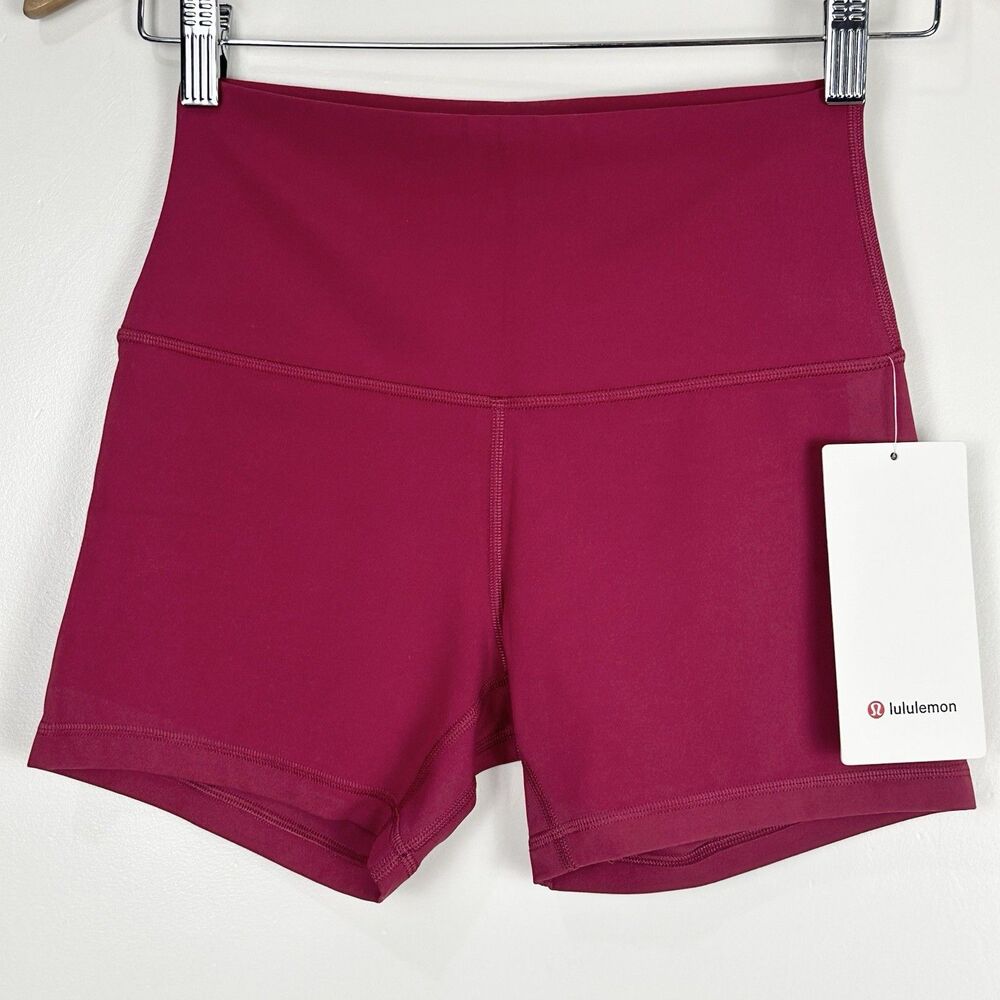 NWT Lululemon Align High Rise Short 4” Magenta Smoke Size 4 Rare Sold Out